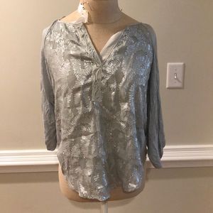 Silver sparkly top